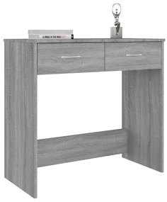 Secretária 80x40x75 cm derivados de madeira cor cinzento sonoma