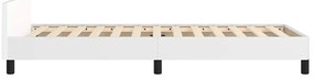 Estrutura de cama c/ cabeceira sem colchão 90x200 cm branco