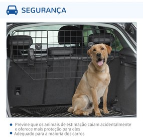 PawHut Grade de Segurança de Carro para Cães Universal Grade de Segura