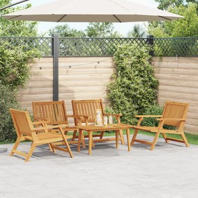 vidaXL Cadeiras de Jardim com Mesa 5 pcs de Madeira Sólida de Acácia