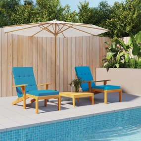 vidaXL Almofadões p/ cadeira de terraço 2 pcs tecido oxford azul-claro