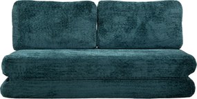 SOFÁ/CAMA FASTER TEAL 150X100X80 CM (COMPRIMIDO - TAMANHO DA CAMA 213X150X18 CM) AZUL