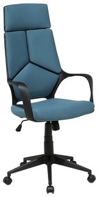 Cadeira de escritório em tecido preto e azul DELIGHT Beliani