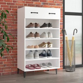 vidaXL Sapateira 60x35x105 cm derivados de madeira branco