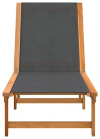 Espreguiçadeiras 2 pcs madeira de acácia maciça/textilene preto