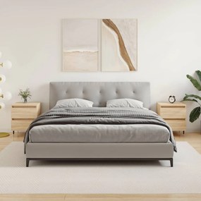 vidaXL Mesas de cabeceira 2pcs derivados de madeira carvalho sonoma
