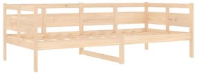 Sofá-cama 90x200 cm madeira de pinho maciça
