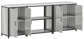 Conjunto de Armazenamento de Cozinha com prateleira Outros 3 pcs Prata