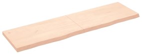 vidaXL Prateleira de parede 180x50x(2-6)cm carvalho maciço não tratado