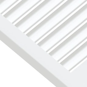 Porta de armário com design de persiana pinho maciço branco