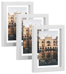 Conjunto de 3 molduras SONGMICS para quadros de 4x6 polegadas (4x6 polegadas), 5x7 polegadas (5x7 polegadas), 6x8 polegadas (6x8 polegadas), branco RPF357W01