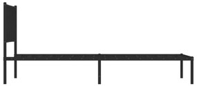 Estrutura de cama com cabeceira 107x203 cm metal preto