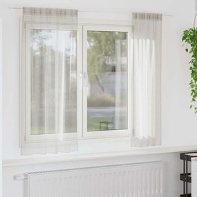 Cortinas com cortinas 2 pcs Creme 140 x 175 cm Poliéster