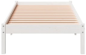 Cama extra longa sem colchão 100x210 cm pinho maciço branco