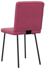 Cadeiras de jantar 2 pcs veludo vermelho tinto