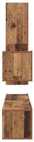 Conjunto de móvel de TV 4 pcs Madeira antiga 30.5 x 30 x 110 cm