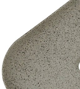 Lavatório de bancada retangular 48x37,5x13,5 cm cerâmica cinza