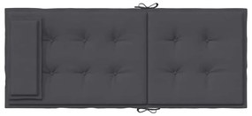 Almofadões p/ cadeira encosto alto 2pcs tecido oxford antracite