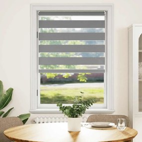 Estore de rolo 80 x 175 cm, linhas de zebra / Cinza