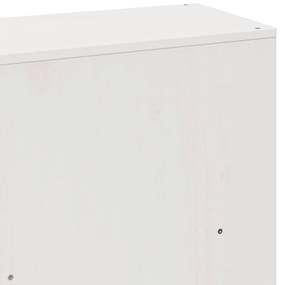 Cama com estante sem colchão 200x200 cm pinho maciço branco