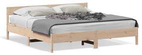 vidaXL Cama sem colchão 180x200 cm madeira de pinho maciça