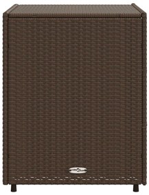Armário de arrumação para jardim 55x59x69 cm vime PE castanho