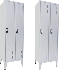 Pack 2 Cacifos Metálicos Duplo 2 Cacifos 1900x600x500 mm Standard - Normas NP 1116A