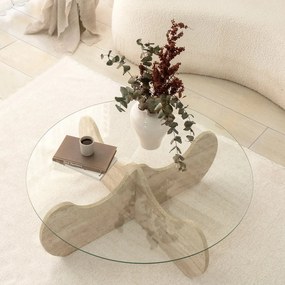 Mesa de Centro Himalayas – Travertino – Diâmetro 90 cm Altura 30 cm