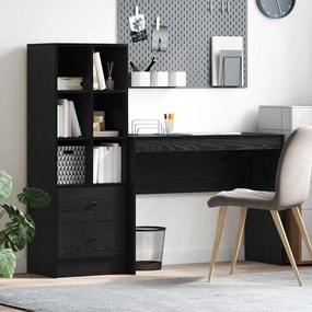 vidaXL Mesa com Armazenamento 2 pcs Carvalho preto 100 x 40 x 76 cm