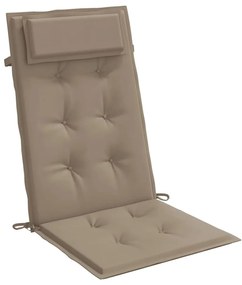 Almofadões cadeira encosto alto 4pcs oxford cinza-acastanhado