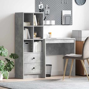 vidaXL Mesa com Armazenamento 2 pcs Cinzento 70 x 40 x 76 cm