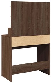 Toucador com LED 80x41x134,5 cm carvalho castanho