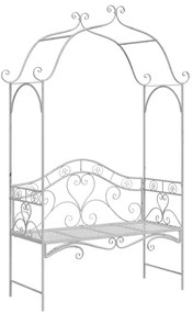 Banco Branco Metal 121 x 48 x 200 cm Inserções Decorativas