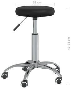 Cadeira de escritório giratória couro artificial preto