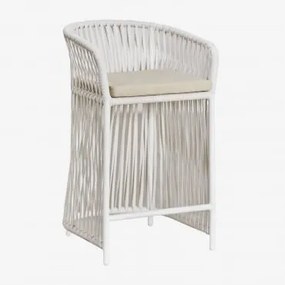Banco Alto De Jardim Sophie ↑65 Cm & Gardénia Branco - Sklum
