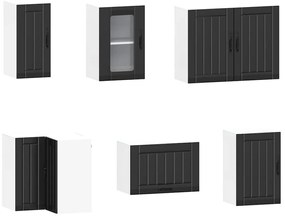 11 peças armário de cozinha conjunto Kalmar preto