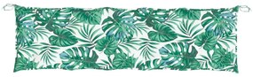 Almofadões banco jardim 2 pcs 180x50x7cm oxford padrão folhas
