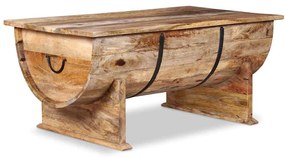 Mesa de centro madeira de mangueira maciça 88x50x40 cm