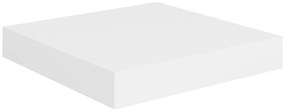 Prateleiras de parede suspensas 2 pcs 23x23,5x3,8cm MDF branco