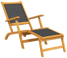 Cadeiras de terraço 2 pcs madeira de acácia maciça e textilene