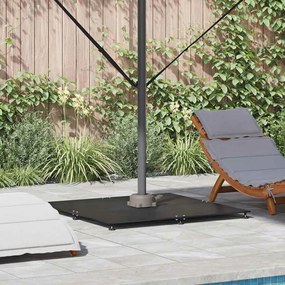 vidaXL Base para chapéu de sol Preto 100 x 100 x 4 cm Aço