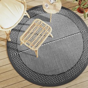 Tapete de exterior Ø160 cm ARAKIL PP cinzento