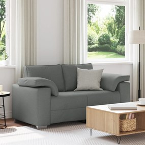 Sofá Loveseat vidaXL Cinza Escuro 120 cm Tecido