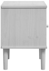 Mesa de cabeceira SENJA 40x35x48 cm pinho maciço branco
