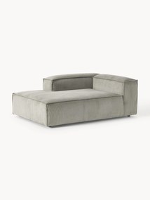 Módulo chaise longue de canto em bombazina Lennon