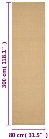 Tapete sisal natural 80x300 cm