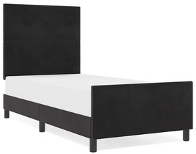 Cama vidaXL Preta 80x200 cm Veludo