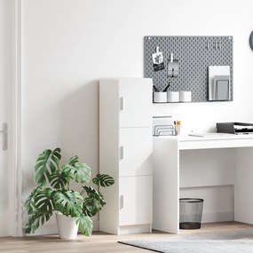 vidaXL Aparador Branco Branco Madeira MDF Médio Aparador Branco