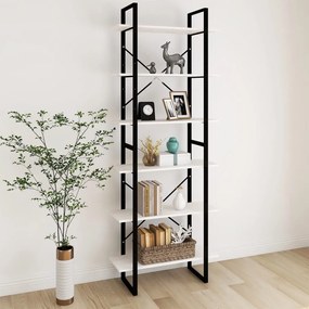 vidaXL Estante alta 80x30x210 cm madeira de pinho maciça branco
