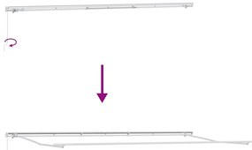 Toldo retrátil manual 600x300 cm antracite e branco